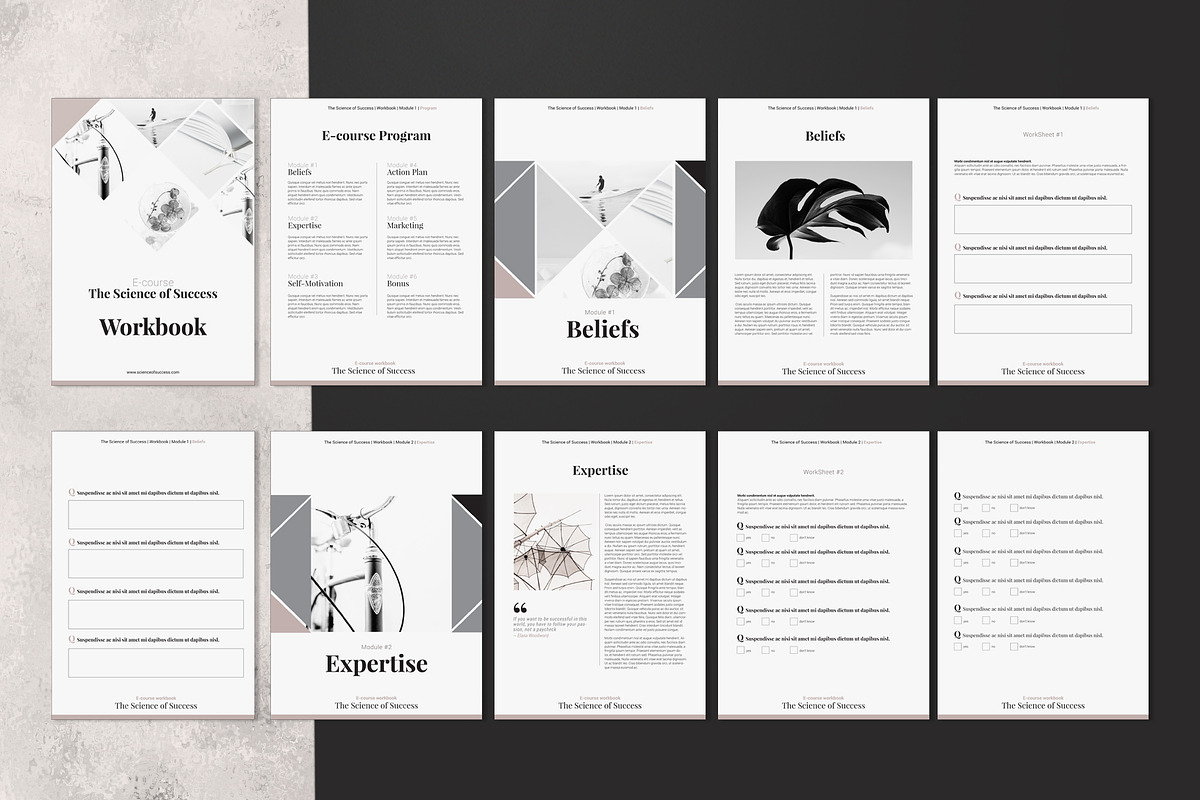 E-course Workbook InDesign Template, a Magazine Template by 3.14&Co (Photo 11 of 12)