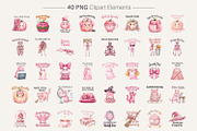 Coquette Pinkoween Sublimation, a Seasonal Illustration by Artnoy (Thumbnail 2 of 18)
