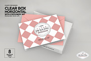 Clear Box with Stationery Set Mockup, a Packaging Mockup by INCDesign (Thumbnail 8 of 19)