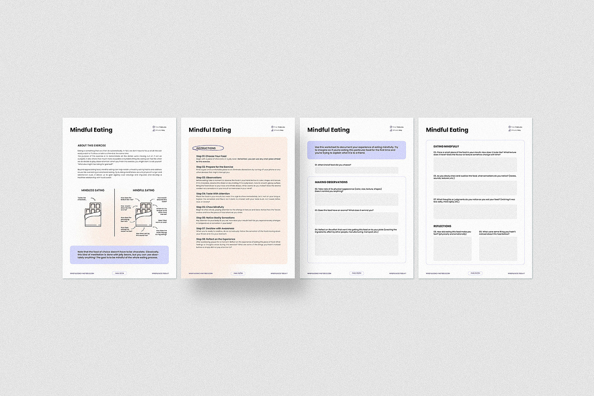 Mindfulness Worksheet Bundle, a Templates & Theme by AndrewPixel (Photo 6 of 13)
