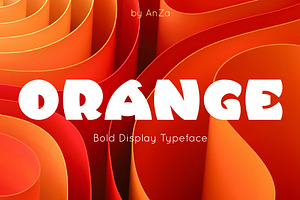 Orange display typeface, a Symbol Font by Anna Zakharchenko