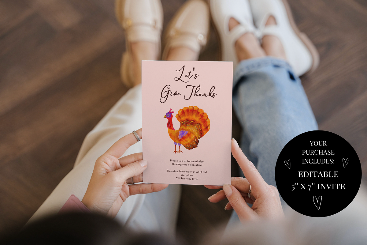 Editable Thanksgiving Invitation, an Invitation Template by ForeverPrint (Photo 5 of 6)