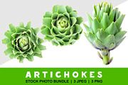 Raw artichokes, an Object Graphic by Fruits+Veggies (Thumbnail 1 of 4)