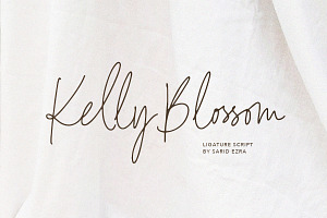 Kelly Blossom - Ligature Script