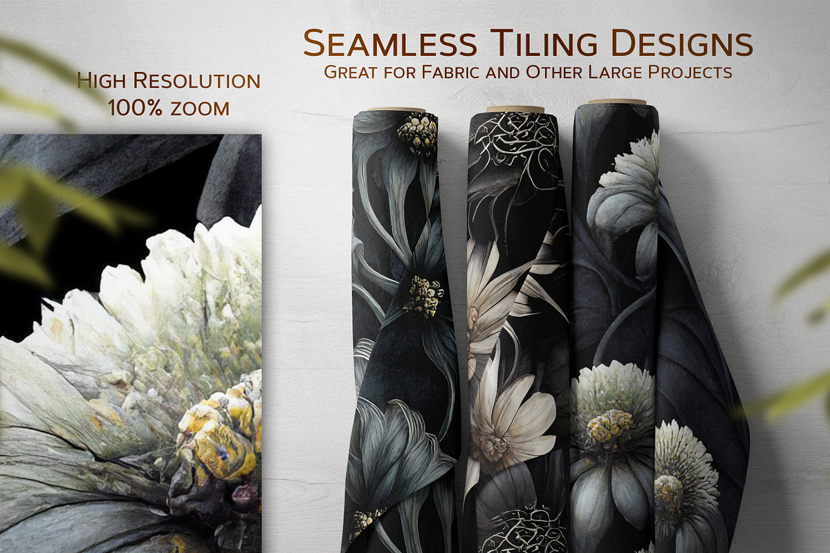Gothic Gardens Elegant Dark Florals, a Pattern Graphic by Skritch Studio (Photo 7 of 7)