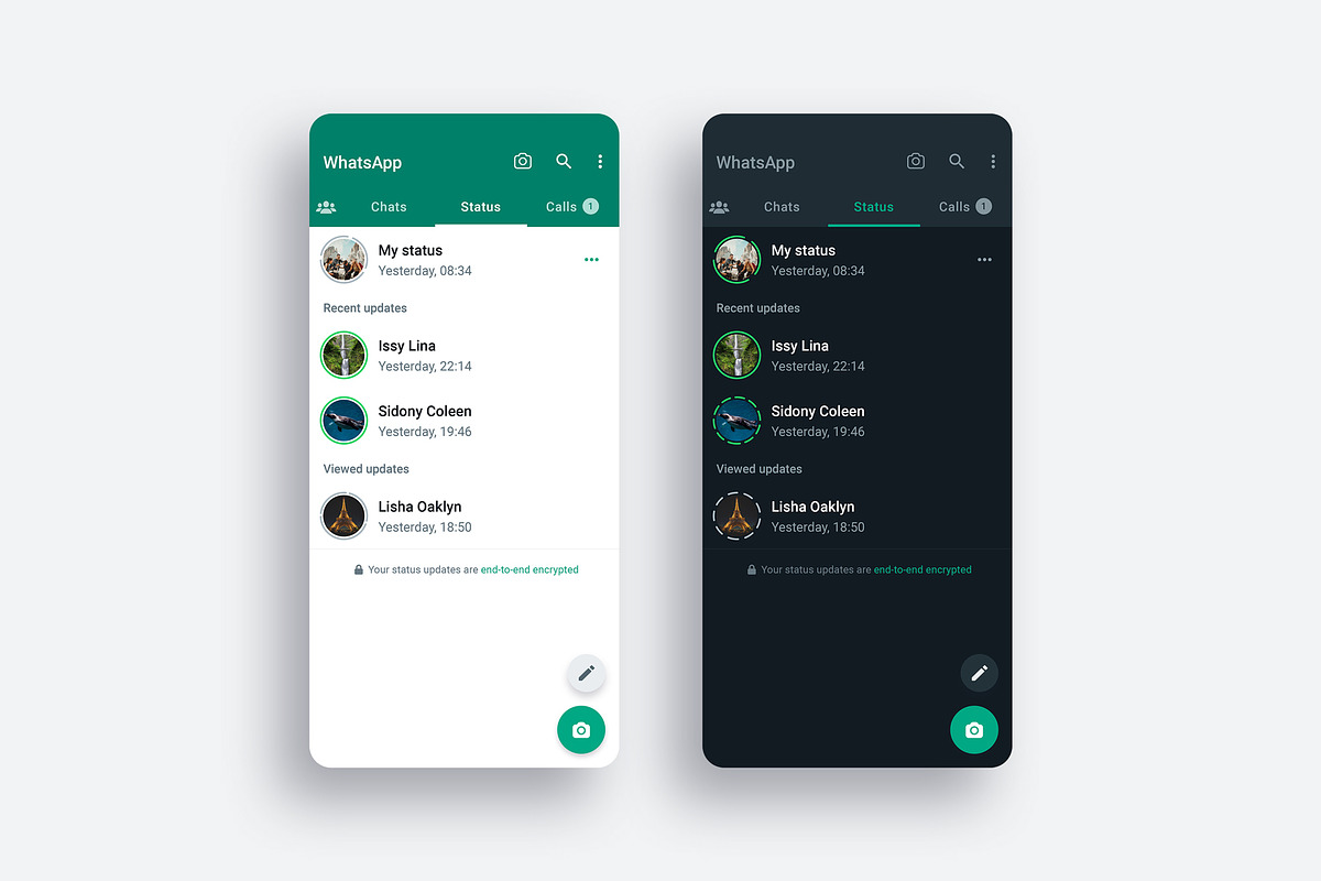 WhatsApp Template PSD Mockup, a Social Media Template by Dilshod Sobirov (Photo 7 of 10)