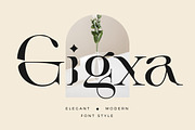 Gigxa - Stylist Chic Serif Ligature, a Sans Serif Font by Identy Studio (Thumbnail 1 of 15)