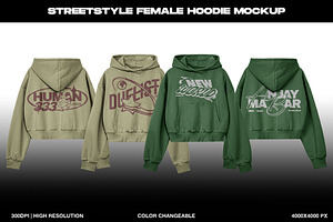 Streetstyle Cropped Hoodie Mockup