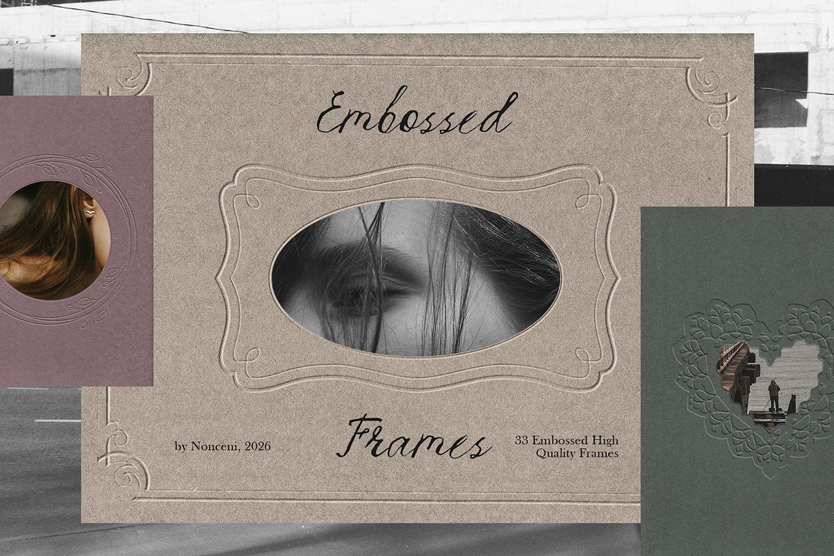 Embossed Paper Frames 33 PNG vol. 2, a Background Graphic by Nonceni (Photo 1 of 15)