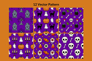 Halloween: Patterns & Clipart, a Seasonal Illustration by Elatedowl (Thumbnail 2 of 14)