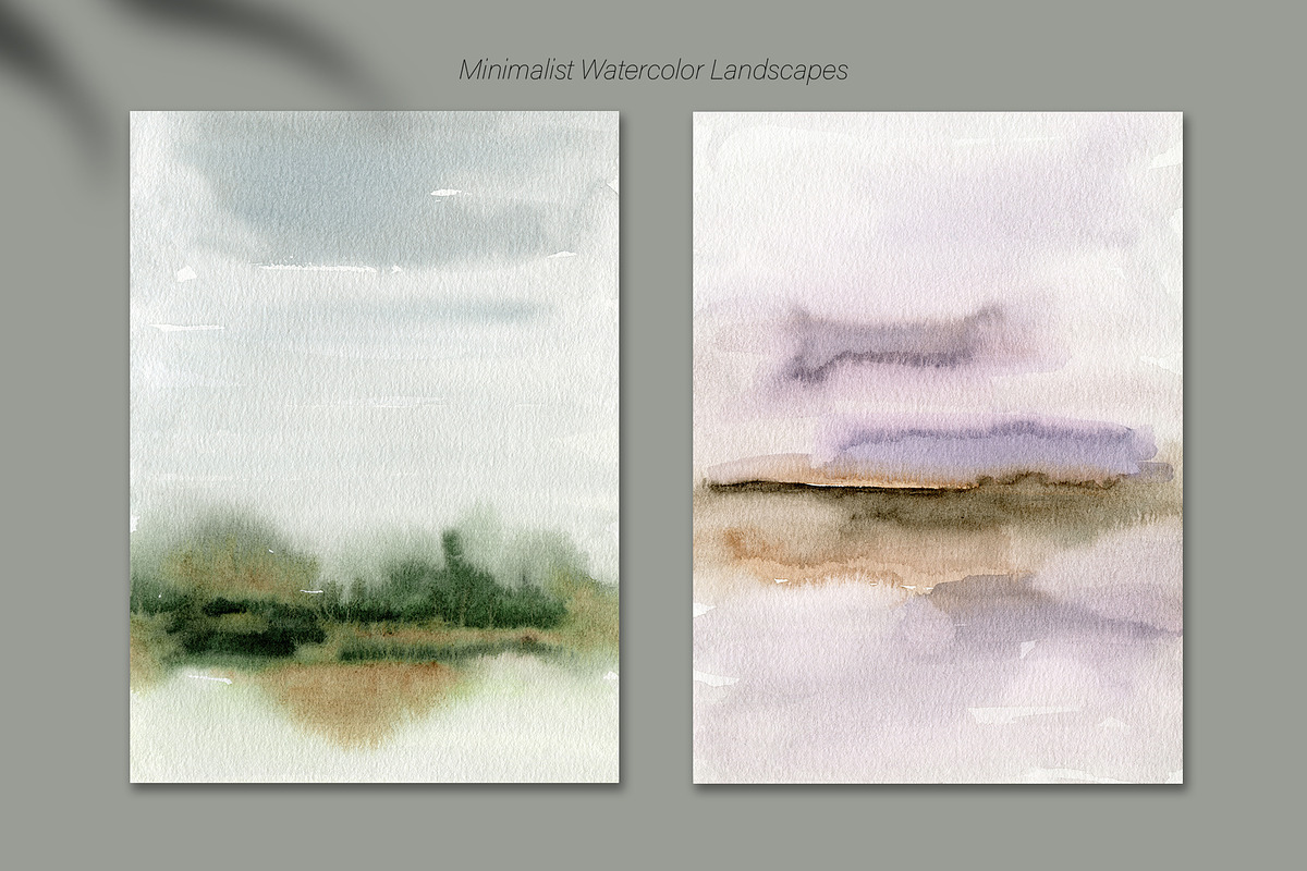 Minimalist Watercolor Landscapes, a Background Graphic by Marmoris.Arts (Photo 12 of 23)