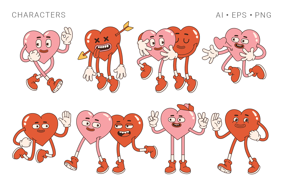 Groovy Valentine's Day, an Illustration by Martyshova (Photo 3 of 18)