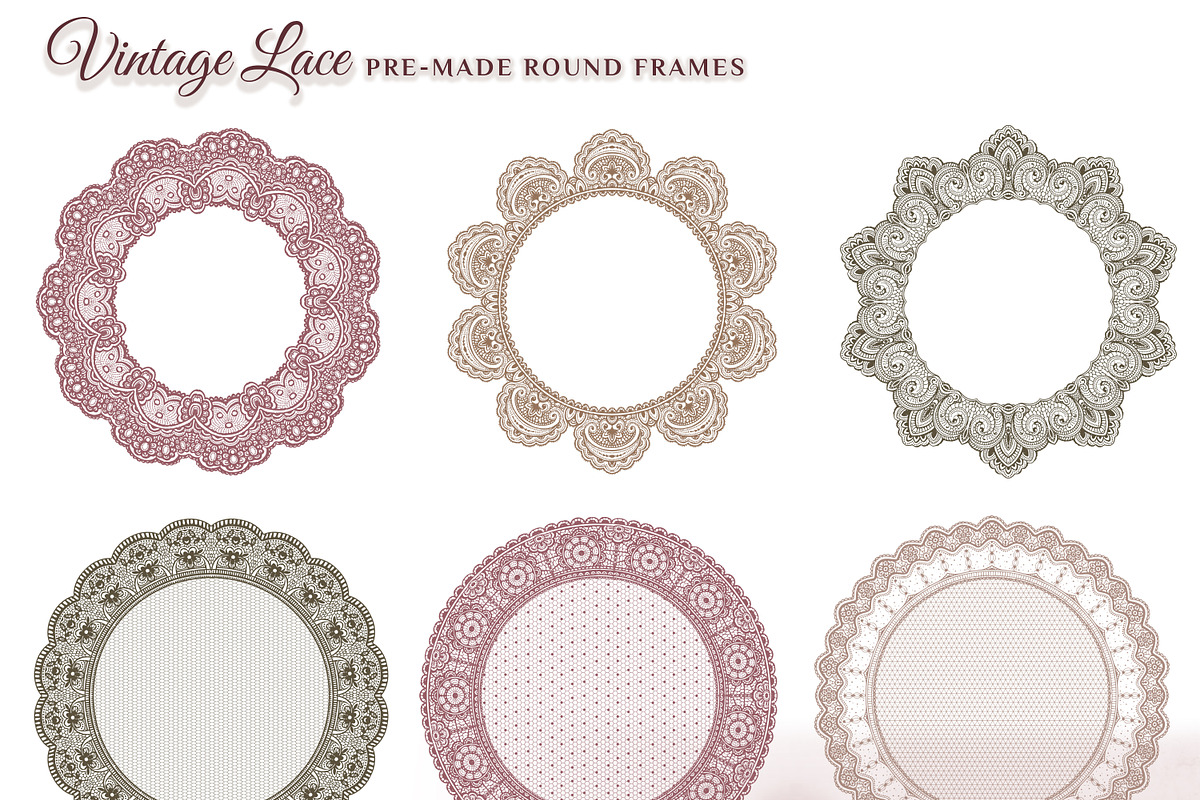 Vintage Lace. Vector collection, a Pattern Graphic by Molly art (Photo 9 of 12)