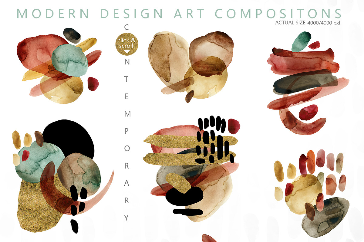 Watercolor Shapes & Texture, an Object Graphic by FineArt (Photo 5 of 16)
