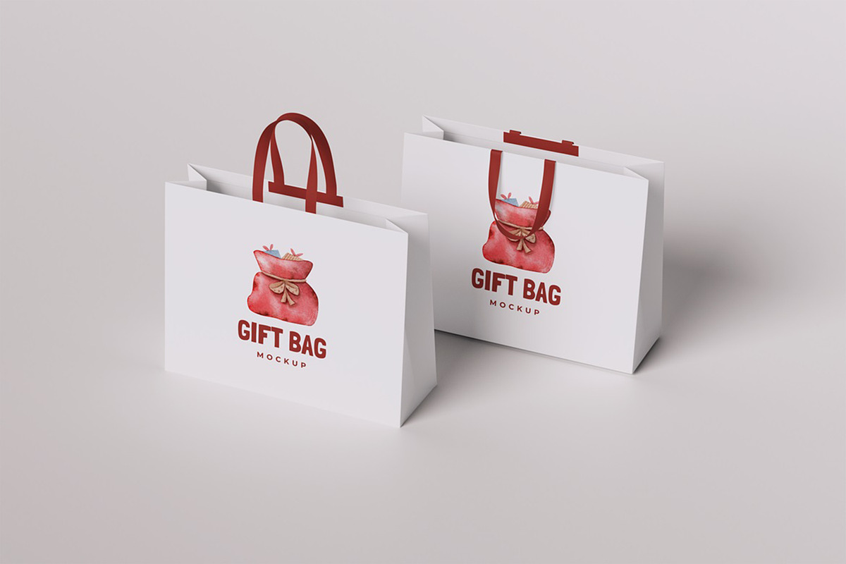 Gift Bag Mockup, a Packaging Mockup by HanaSaka_Studio (Photo 2 of 5)