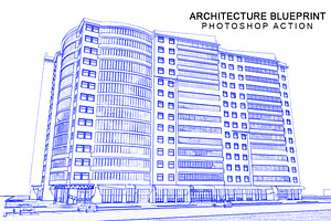 Architecture Blue Print Photoshop Ac