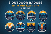 Outdoor Badges mountain illustration, a Seasonal Illustration by Smix Ryo (Thumbnail 1 of 3)