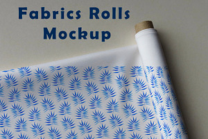 Fabrics Rolls Mockup, a Packaging Mockup by EshaStudio