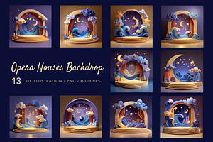 Opera House Backdrop, a Decorative Illustration by Typedreams.site