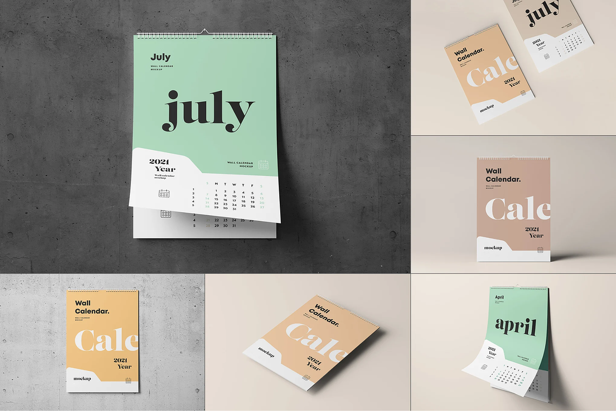 Wall Calendar Mock-up 2, a Household Mockup by BLISS DESIGN (Photo 1 of 4)
