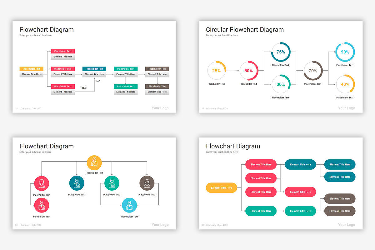 Flowchart PowerPoint Diagrams, a Presentation Template by SlideOne (Photo 8 of 8)