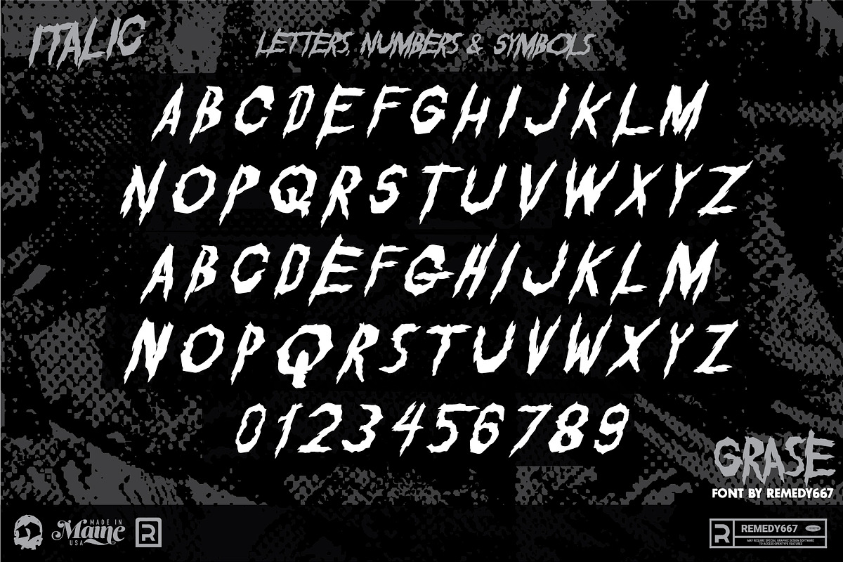 Grase - Eclectic Horror Font, a Font by Remedy667 (Photo 8 of 8)
