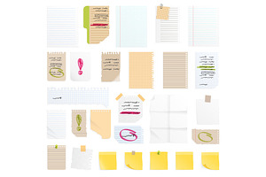 Note Papers Vector Sticker Business