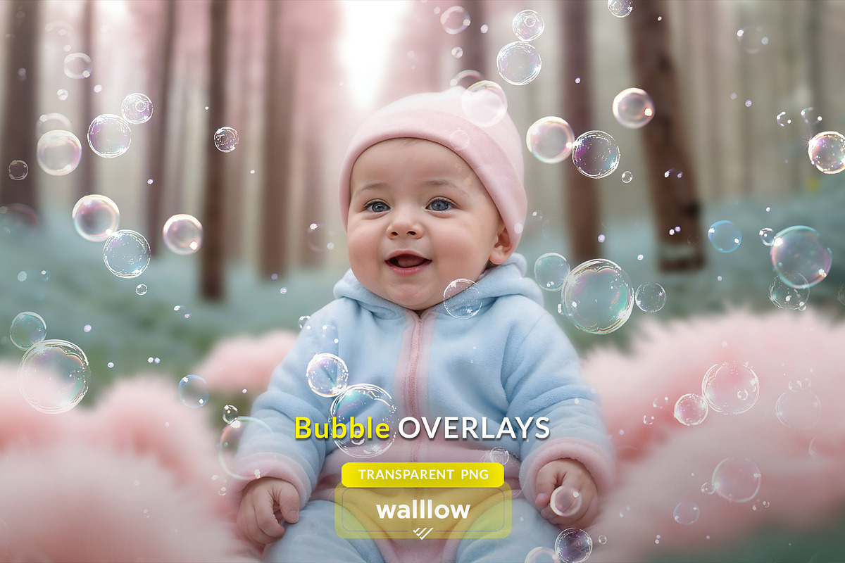 Realistic bubble PNG photo overlays, a Layer Style Add-On by Walllow Creatives (Photo 2 of 6)