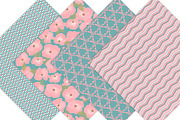 Floral Digital Paper, a Pattern Graphic by Leska's Digitals (Thumbnail 2 of 4)