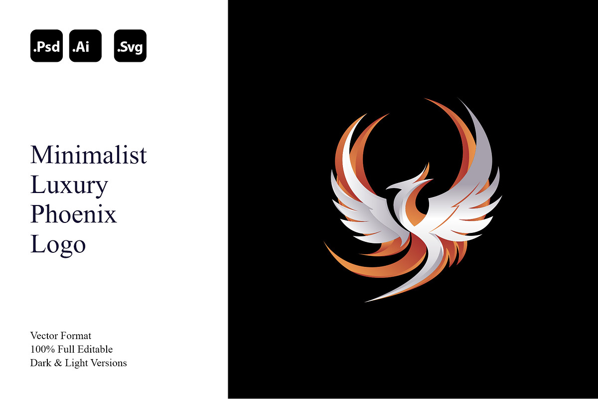 Minimalist Luxury Phoenix Logo, a Branding & Logo Template by Luxury Logos (Photo 1 of 4)