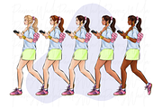 Fashion Girls 50 clipart set, a Person Illustration by Parinaz Wadia Design (Thumbnail 7 of 10)