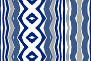 Ethnic Blue and Gray Print Seamless, a Pattern Graphic by Sharon Schwalbe (Thumbnail 1 of 2)