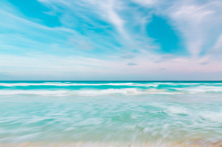 Blurred sky ocean and beach containing abstract, artistic, and atlantic, a Nature Photo by Irina Moskalev