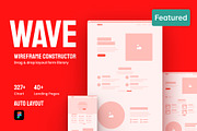Wave Wireframe Kit, a Wireframe Template by CreativeUI (Thumbnail 1 of 6)