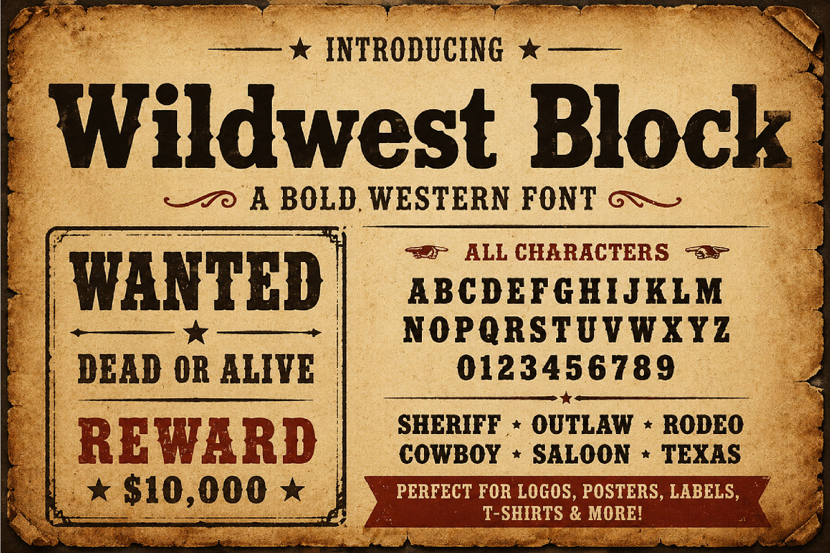 Wildwest Block, a Slab Serif Font by Wow Magic (Photo 5 of 5)
