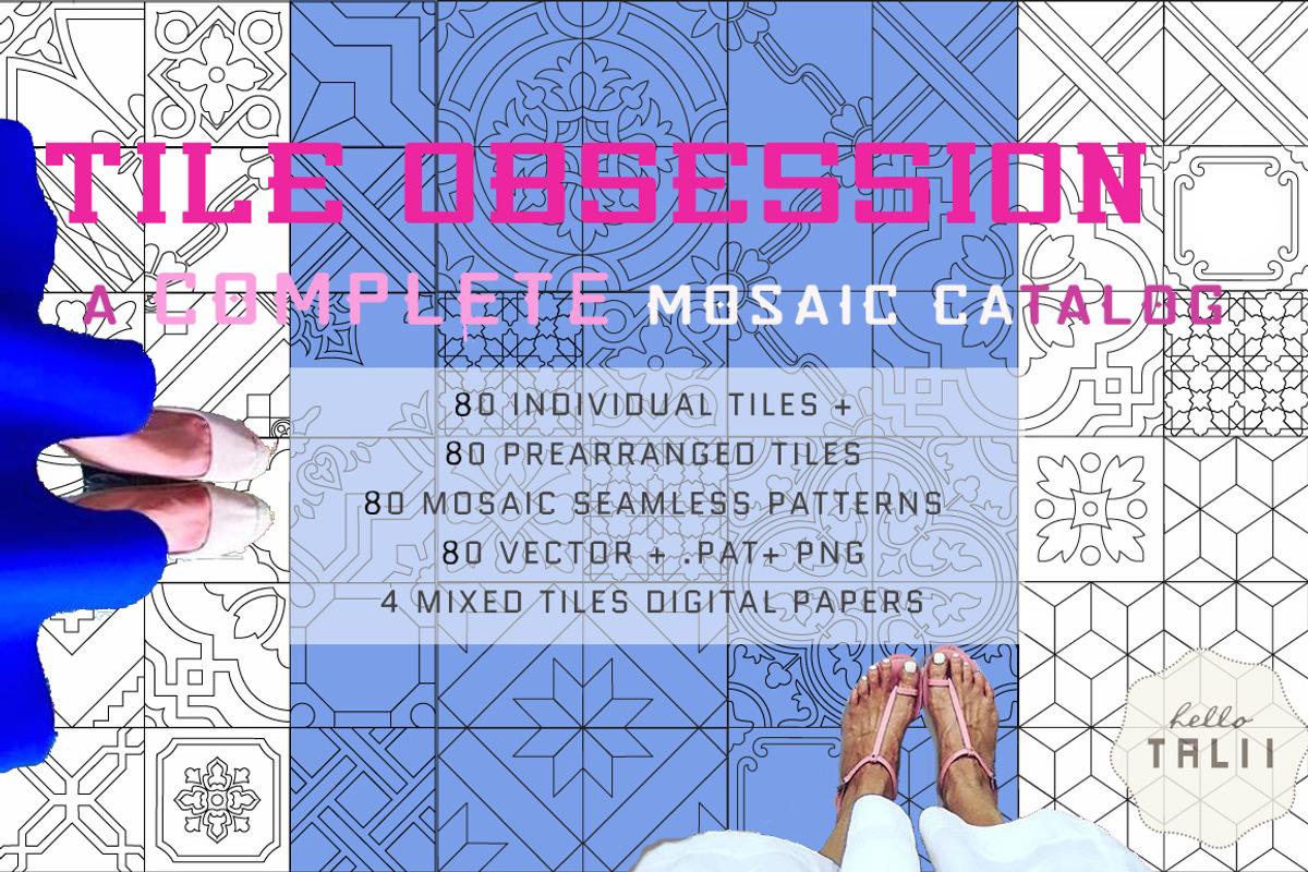 TILE OBSESSION- Mosaic Catalog, a Pattern Graphic by Hello Talii (Photo 1 of 7)