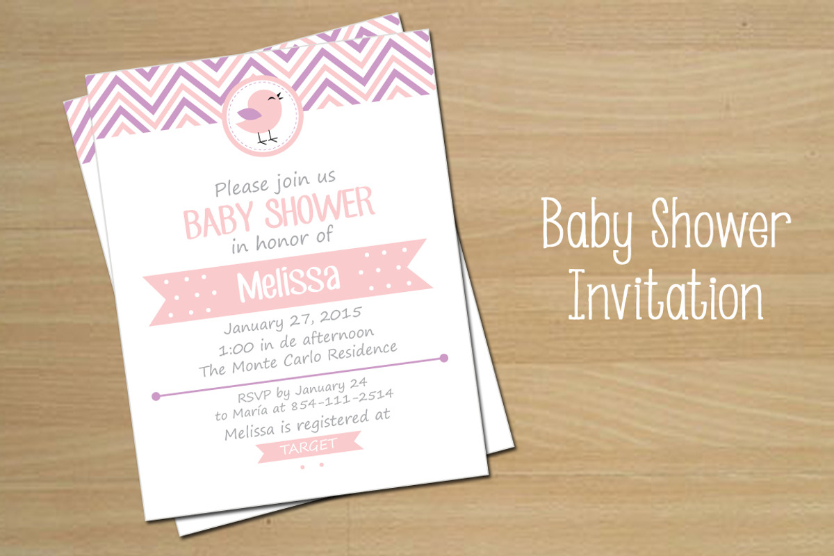 Baby Shower Invitation, an Invitation Template by Pegaconleche Papercute (Photo 2 of 2)
