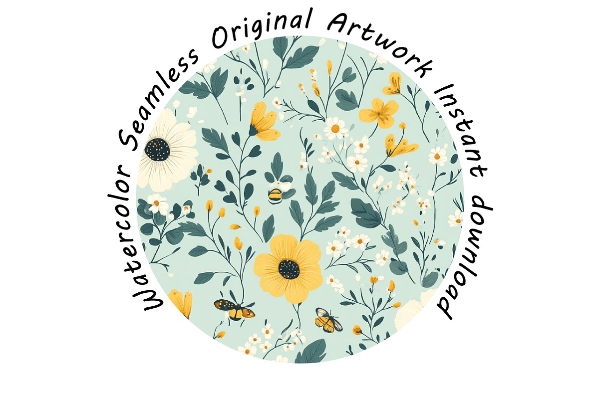 Floral Seamless Pattern, a Seasonal Illustration by Layerology (Photo 2 of 3)