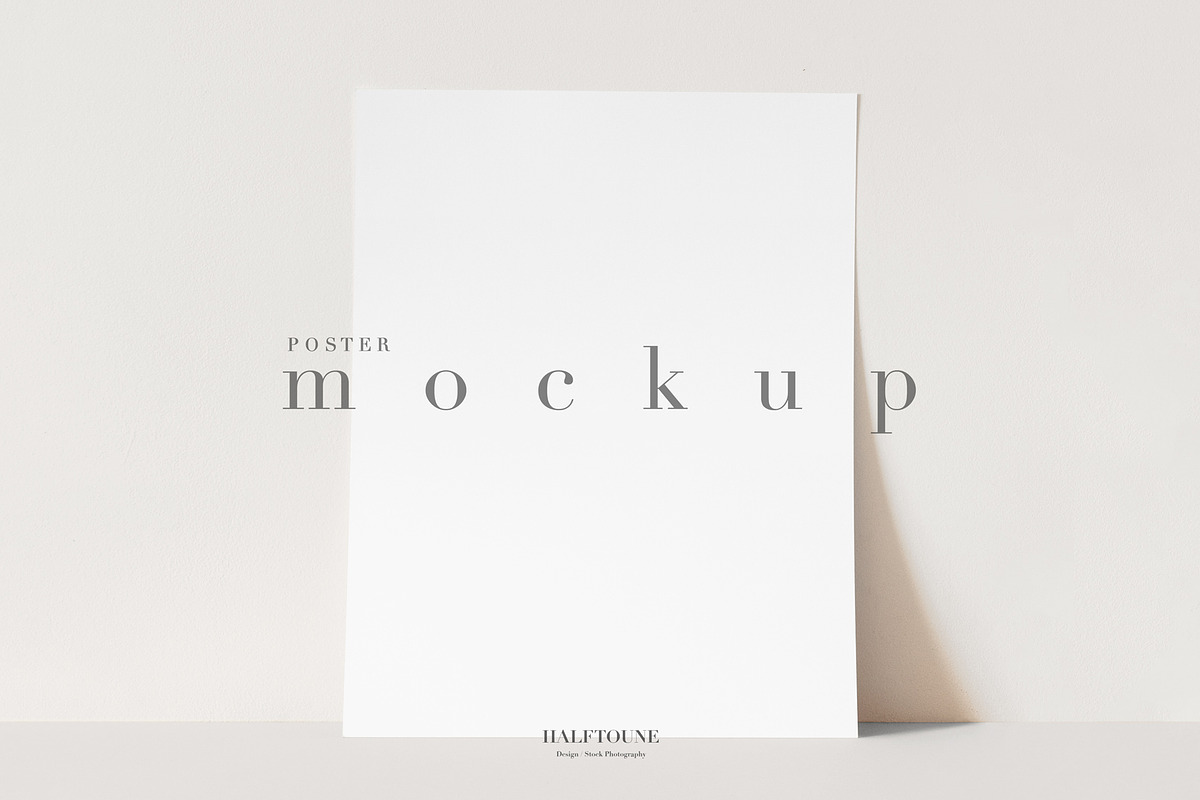 Clean Customizable Poster Mockup, a Mockup by HALFTOUNE (Photo 1 of 5)