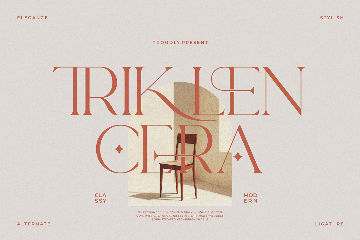 Triklen Care || Modern Vintage Serif, a Serif Font by Ermedia Studio (Photo 1 of 10)