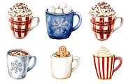 Christmas Hot Cocoa & Coffee Mugs, an Illustration by DreamArtGraphic (Thumbnail 2 of 5)