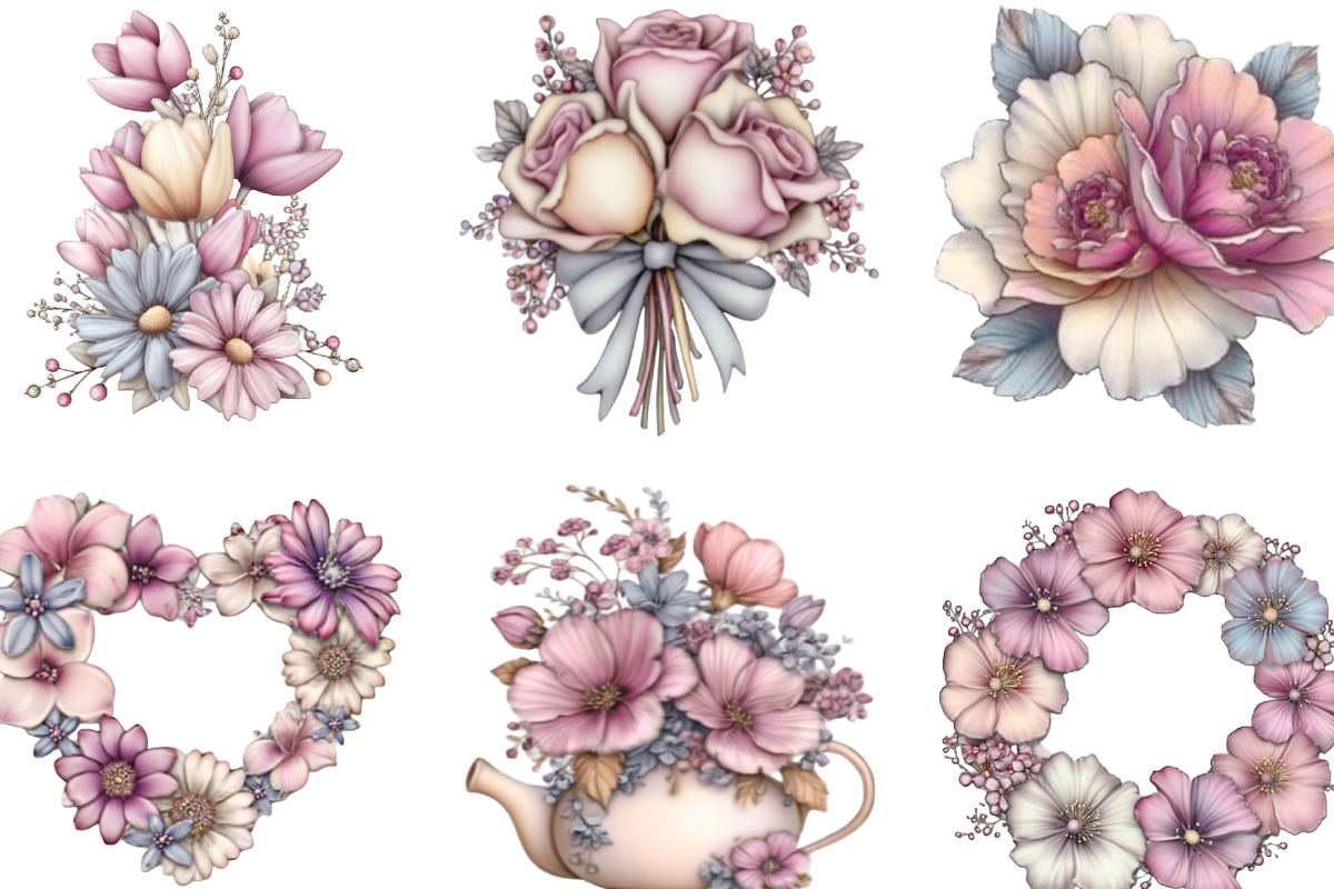 Mother's Day Flowers Clipart, an Illustration by Designking (Photo 4 of 6)