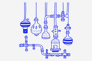 Hand Drawn Steampunk Pipes Doodle, an Illustration by Danil Polshin