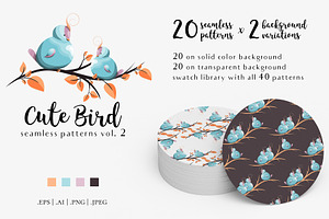 Cute Bird Patterns Vol. 2