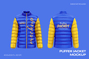 Full Sleeve Puffer Jacket Mockup, a Hoody Mockup by Dev.Rawat21 (Thumbnail 1 of 3)