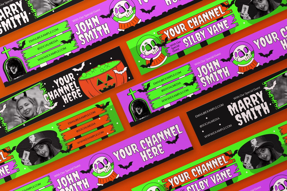 Halloween Youtube Cover, a Social Media Template by graphicook (Photo 3 of 3)