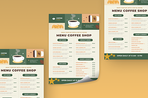 Greena Coffee Shop Menu