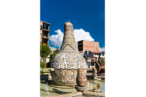 Bottle gourd monument at the, an Architecture Photo by Leonid Andronov