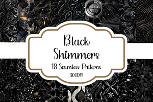 Black Shimmers Seamless Patterns, a Pattern Graphic by PrintablesByFranklyn