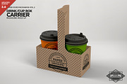 Drink Cup Carrier Packaging Mockup, a Cups & Container Mockup by INCDesign (Thumbnail 1 of 7)